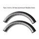 Two 3 inch by 35 foot aluminum flexible liners