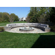 California Fountain Fire and Water Bowl shown in white with a custom basin