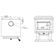 Osburn 2000 Wood Stove Top and Door Dimensions