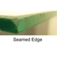 Seamed edges on tempered glass