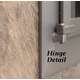 Cascade Fireplace Door hinge detail