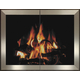 Pinnacle Hidden Frame Masonry Fireplace Door - Brite Nickel Doors - has 1/2" back frame shown
