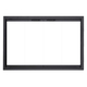 Stiletto Zero Clearance Fireplace Door in Rustic Black with Simplicity handles