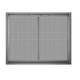 Rainbow Mesh Zero Clearance Fireplace Door in Natural Iron With Black Gate Mesh Door