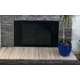Stiletto Zero Clearance Fireplace Door Inside Fit In Matte Black