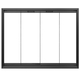 Huntress Zero Clearance Fireplace Door in Matte Black