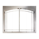 Stainless Steel Indoor Outdoor Zero Clearance Fireplace Door With Arch Window Pane