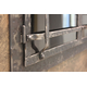 Frame detail for the Allegheny Prefab Fireplace Door with window pane design