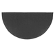 Goods of the Woods 48” x 27” Andiron Black Wool Half-Round Hearth Rug