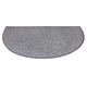 Goods of the Woods 48” x 27” Andiron Grey Wool Half-Round Hearth Rug In Use