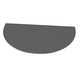 Goods of the Woods 48” x 27” Guardian Charcoal Half-Round Hearth Rug