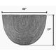 Goods of the Woods 48” x 27” Braided Multi-Green Half-Round Hearth Rug Dimensions