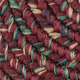 Goods of the Woods 48” x 27” Braided Multi-Red Half-Round Hearth Rug Pattern Design