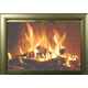 Overlap fit Bungalow Custom Masonry Fireplace Door in Vintage Brass artisan finish