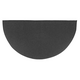 Goods of the Woods 72” x 36” Ember Black Wool Half-Round Hearth Rug