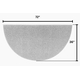 Goods of the Woods 72” x 36” Ember Black Wool Half-Round Hearth Rug Dimensions