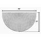Goods of the Woods 48” x 27” Flame Green Half-Round Hearth Rug Dimensions