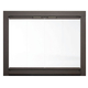 Piccolo Custom Masonry Fireplace Door Overlap Fit In Solar Bronze Finish - Shown with Bottom Draft