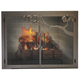 Oak Tree Masonry Fireplace Door - Cast Bronze Finish