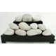 24 Inch ALTERNA FireStones Set with Vent Free Black Burner With Calico FireStone