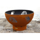 Finished in iron oxide patina that will beautifully mature over time