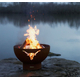 Longhorn fire pit burning