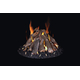 Weathered Oak Tall Stack Log Set And Burner