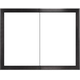 Slim Moderne Masonry Fireplace Door in Matte Black