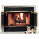 Polished Brass Sunrise Zero Clearance Fireplace Door With Open Doors
