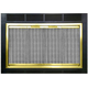 Installed Polished Brass Sunrise Zero Clearance Fireplace Door With OPTIONAL Mesh Curtain