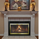 Polished Brass Sunrise Zero Clearance Fireplace Door Installed