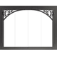 Fireplace Door With Tuscany Style Corner Detail - Matte Black Finish