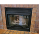 Matte Black Superior Fireplace with Full Fold Trackless BiFold Doors with Clear Tempered Glass