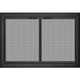 3-Sided Overlap Brookfield ZC Cabinet Gate Mesh Fireplace Door - Needs Hearth On Prefab To Sit On - Textured Black Shown