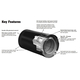 Empire 5" x 8" Direct Vent Thru-the-Wall Top/Rear Vent Kit With 48" Flex Key Features