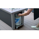 Livia 55 Inch Linear Outdoor Gas Fire Table Finished With Graphite Finish - Propane Slide Out