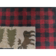 Vista Bear Moose Plaid Olefin Hearth Rugs Clsoe Up Corner View