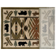 Vista Bear Moose Patrol Olefin Hearth Rugs with Back Surface View