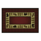Goods of the Woods 50” x 30” Vista Bear Moose Plaid Olefin Hearth Rugs