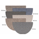 Goods of the Woods 48” x 27” Homefire Assorted Pack of 6 Hearth Rug Polypropylene Half-Round Hearth Rug Colors and Codes