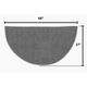 Goods of the Woods 48” x 27” Stream Sand Nylon Half-Round Hearth Rug Dimensions