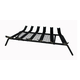 Black Grate has 6 bars. Size: 29" front width x 26" back width x 13 1/4" deep.