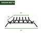 Black Steel Square Fireplace Grate 6 Bars 26 3/4" Width x 14" Deep Dimensions
