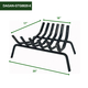 Black Steel Grate 6 Bars with 20" Width x 17" Deep Dimensions