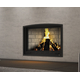 Valcourt Frontenac Wood Fireplace with Arched Narrow Overlap and Classic Moulded Brick Panels
