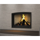 Valcourt Frontenac Wood Fireplace with Arched Narrow Overlap and Herringbone Moulded Vermiculite Panels