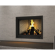 Valcourt Frontenac Wood Fireplace with Straight Narrow Overlap and Herringbone Moulded Vermiculite Panels