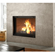 Valcourt Antoinette Wood Fireplace with Masonry Trim and Contemporary Moulded Refractory Brick Panels