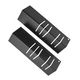 15 Inch Black Painted Stainless Steel Radiant Fireplace Fireback Pair Of Slotted Feet