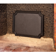 Plain Cast Iron Fireback Installed In Fireplace